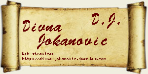 Divna Jokanović vizit kartica